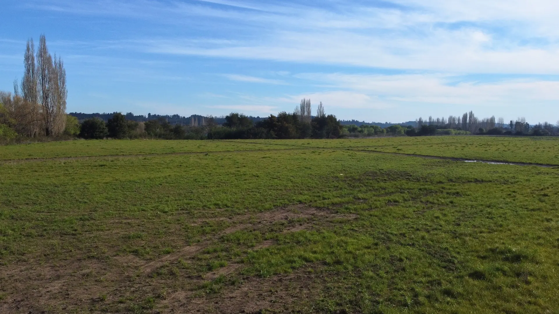 Vista de parcelas y praderas de Valle de Mañil
